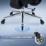 MALOL Ergonomic Office Chair with Footrest, Mesh Home Office Computer Chair with Adjustable Headrest and 3D Arms, Backrest Height, Tilt Lock and Lumbar Support, 300LBS