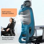 Office Chair Ergonomic Desk Chair, 350 LBS Mesh Office Chair with Lumbar Support, Comfy Desk Chair with Wheels, Big and Tall Chair for Study Work Gaming (04black)