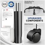 Big and Tall Office Chair with Footrest, High Back Executive Leather Desk Chair with Lumbar Support, Reclining Office Chair with Adjustable Angle, Home Office Ergonomic Computer Gaming Chair