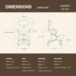 DR.LOMILOMI Ergonomic Kneeling Chair with Backrest, Improve Posture, Thick Cushions, Locking Wheels for Home & Office, AKONI 512 (with Back, Vanilla)