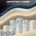 Massage Office Chair with Foot Rest,3D Kneading & Heat Executive Office Chairs for Heavy People,500LBS Big and Tall Office Chair,Ergonomic Reclining Desk Chair,Dual-Use Pillow,Home Office,BlueCloth