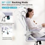 Nexthro Ergonomic Office Chair,Mesh Office Chair with Lumbar Support,High Back Desk Chair with Flip-up Arms,400 lbs Big and Tall Computer Chair with Headrest,Comfy Desk Chairs (Lavender)