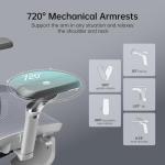 Hbada E3 Ultra Ergonomic Chair, with 3-Zone Dynamic Lumbar Support, 360° Mechanical Armrest, 4D Adjustable Headrest, Aluminum Alloy, Mesh Chair Grey