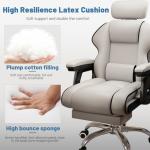 XUEGW Executive Computer Chair Home Office Desk Chair,Adjustable Angle, Ergonomic Adjustable Height PU Leather Chairs with Cushions Armrest for Long Time Seating-High Office Chair with Footrest