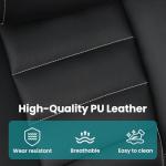 Ergonomic Office Chair with Pocket Spring Lumbar Support - High Back Executive Leather Chair, Adjustable Headrest, Flip-Up Arms, Reclining Computer Desk Chair