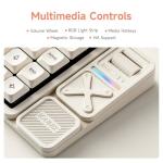 IQUNIX Magi75 Pro Low-Profile Wireless Mechanical Keyboard 75% Layout, Hot-Swappable Creamy Linear, RGB Backlit, Full Aluminum, VIA Customizable for Mac/Windows/Linux (Media Controls)