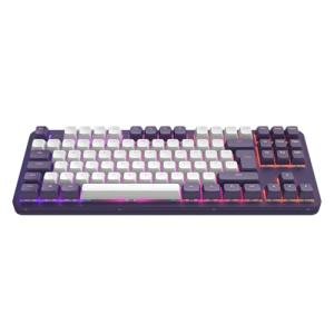Dark Project ALU87A Violet Mechanical Gaming Keyboard | ISO Multilingual | G3MS Sapphire Greased Switches | Greased Stabilizers | Flex Gasket Mount | Aluminium | TKL 80% | RGB | Wired