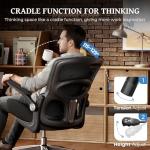 FAMIDOLE Ergonomic Office Chair - Office Desk Chair with Adjustable Lumbar Support - Mesh Comfy Chair with Flip-Up Arms - Heavy Duty Gaming Chairs for Adults Home and Business