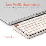 IQUNIX Magi75 Pro Low-Profile Wireless Mechanical Keyboard 75% Layout, Hot-Swappable Creamy Linear, RGB Backlit, Full Aluminum, VIA Customizable for Mac/Windows/Linux (Media Controls)