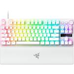 Razer Huntsman V3 Pro TKL 8KHz Esports Gaming Keyboard: Analog Optical Switches Gen 2-8000 Hz Polling Snap Tap - Rapid Trigger - Adjustable Actuation - Media Controls - PBT Keycaps - White