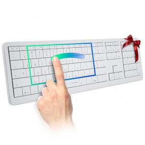 Clevetura 1 Mac | Touch On Keys & Gestures AI Keyboard | Bluetooth & USB-C | Low Profile Silent Scissor Keys | Interactive RGB | Aluminum Chassis | Compatible with Mac/iPad/AppleTV/VisionPro