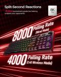 wegear Cherry x PIXIU 98 8KHz Esports Gaming Mechanical Keyboard, 8000Hz Polling, MX2A Brown Switches, Tri-Mode Bluetooth/2.4G/USB-C Wired, Hot-Swap Gasket Custom Keyboard with Knob, PBT, RGB Backlit