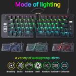 Koolertron Programmable Ergonomic Split Keyboard,One-Handed Mechanical Gaming Keypad with RGB Backlit, Portable Single-Hand Design for Windows/Mac, Ideal for Gaming & Productivity
