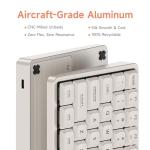 IQUNIX Magi75 Pro Low-Profile Wireless Mechanical Keyboard 75% Layout, Hot-Swappable Creamy Linear, RGB Backlit, Full Aluminum, VIA Customizable for Mac/Windows/Linux (Media Controls)