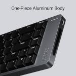 LOFREE Flow2 Low-Profile Mechanical Keyboard, Aluminum Alloy with Pulse Tactile Switches, Rechargeable Wireless Keyboards with 3 Mode Connections for Windows, macOS (Space Gray, 68 Keys)