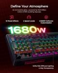 wegear Cherry x PIXIU 98 8KHz Esports Gaming Mechanical Keyboard, 8000Hz Polling, MX2A Brown Switches, Tri-Mode Bluetooth/2.4G/USB-C Wired, Hot-Swap Gasket Custom Keyboard with Knob, PBT, RGB Backlit
