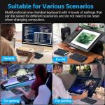 Koolertron Programmable Ergonomic Split Keyboard,One-Handed Mechanical Gaming Keypad with RGB Backlit, Portable Single-Hand Design for Windows/Mac, Ideal for Gaming & Productivity