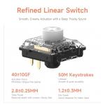 IQUNIX Magi75 Pro Low-Profile Wireless Mechanical Keyboard 75% Layout, Hot-Swappable Creamy Linear, RGB Backlit, Full Aluminum, VIA Customizable for Mac/Windows/Linux (Media Controls)