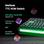 MelGeek MADE84 Pro Wired Gaming Keyboard, Magnetic Keyboard with Hall Effect, 75% Compact Rapid Trigger, Hot-Swappable, RGB Snap Tap & Adjustable Actuation, Online HIVE Custom (DF Green)