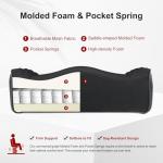 EXCEBET Big and Tall Office Chair 400lbs Wide Seat, Leather High Back Executive Office Chair with Lumbar Support, Ergonomic Chairs Padded Armrests & Thick Cushion (Mesh Dark Black)