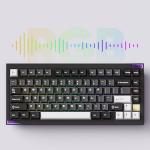 Akko Mineral 01 QMK/VIA Aluminum Mechanical Keyboard Tri-Mode RGB Hot-swappable Wireless Gaming Keyboard, Black and Silver, Pre-lubed Stellar Rose Switch