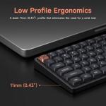 IQUNIX Magi96 Pro Low-Profile Mechanical Keyboard, Creamy Keyboard with Number Pad, Wireless 96% Layout with Media Controls, Full Aluminum, Hot-Swappable, RGB Backlit, VIA Customizable (White)