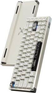 Piifox Defender 68 Rapid Tenkeyless Wired Gaming Keyboard with Magnetic Switch,RGB HotSwapple,Aluminium Base,65% Layout 68 Keys,8K Polling, Per-Key Custom PC Gaming Keyboards(White)