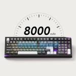 Akko Mineral 02 QMK/VIA Aluminum Mechanical Keyboard Tri-Mode RGB Hot-swappable Wireless Gaming Keyboard, Black and Silver, Pre-lubed Mirror Switch