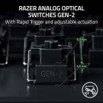 Razer Huntsman V3 Pro 8KHz Esports Gaming Keyboard: Analog Optical Switches Gen 2-8000 Hz Polling Snap Tap - Rapid Trigger - Adjustable Actuation - Media Controls - PBT Keycaps - Black