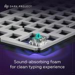 Dark Project ALU87A Violet Mechanical Gaming Keyboard | ISO Multilingual | G3MS Sapphire Greased Switches | Greased Stabilizers | Flex Gasket Mount | Aluminium | TKL 80% | RGB | Wired