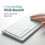 Clevetura 1 Mac | Touch On Keys & Gestures AI Keyboard | Bluetooth & USB-C | Low Profile Silent Scissor Keys | Interactive RGB | Aluminum Chassis | Compatible with Mac/iPad/AppleTV/VisionPro