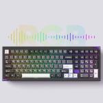 Akko Mineral 02 QMK/VIA Aluminum Mechanical Keyboard Tri-Mode RGB Hot-swappable Wireless Gaming Keyboard, Black and Silver, Pre-lubed Mirror Switch