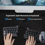 Koolertron Programmable Ergonomic Split Keyboard,One-Handed Mechanical Gaming Keypad with RGB Backlit, Portable Single-Hand Design for Windows/Mac, Ideal for Gaming & Productivity