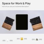 NocFree Lite Wireless Split Keyboard Mechanical - Linear Switches, RGB, Foam, Hot Swappable, Compact 60% Layout, PBT Keycaps Programmable for Mac & Windows Black