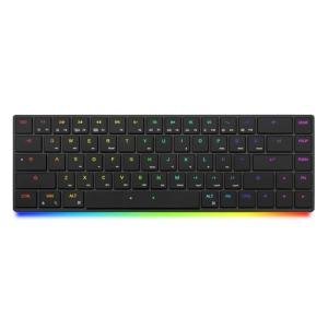 BAROCCOMiSTEL MiSTEL AIRONE BT Ultralight/Ultraslim Mechanical Keyboard, 65% Layout, Cherry MX ULP Switch, RGB Backlit, USB-C Cable, Windows/MacOS/iOS, Macro Support, Portabl, Black- Tactile