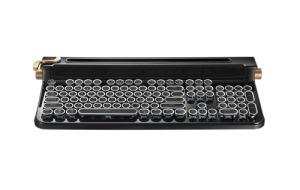 FINEDAY Keyboard 2.0 Plus, 2.4G Wireless & Bluetooth, 104 Keys, Blue Switch, 5000mAh, Retro Mechanical Keyboard with Korean/English Keycaps for PC/Mac/Phone (Korean Keycaps)