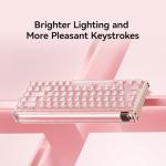 MelGeek MADE68 Ultra+ Wired Gaming Keyboard, Magnetic Keyboard with Hall Effect, 65% Compact Rapid Trigger, Hot-Swappable, RGB Snap Tap & Adjustable Actuation, HIVE Custom, Aluminum Case-Jelly Pink