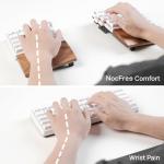NocFree Lite Wireless Split Keyboard Mechanical - Linear Switches, RGB, Foam, Hot Swappable, Compact 60% Layout, PBT Keycaps Programmable for Mac & Windows Black