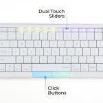 Clevetura 1 Mac | Touch On Keys & Gestures AI Keyboard | Bluetooth & USB-C | Low Profile Silent Scissor Keys | Interactive RGB | Aluminum Chassis | Compatible with Mac/iPad/AppleTV/VisionPro