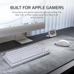 Corsair K65 Plus Wireless 75% RGB Hot-Swappable Mechanical Gaming Keyboard for Mac and iPad – Pre-Lubricated MLX Red v2 Linear Switches, Sound Dampening – QWERTY NA Layout – Glacier Blue