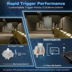 Mechanical Keyboard, Chilkey Slice75 HE Gaming Keyboard Wired, 75% Hall Effect Magnetic Aluminum Keyboard with WS Flux HE Clacky Switch, Rapid Trigger, 8K Polling, Per-Key RGB Custom, PC/Mac Support