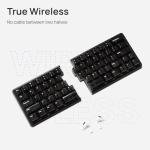 NocFree Lite Wireless Split Keyboard Mechanical - Linear Switches, RGB, Foam, Hot Swappable, Compact 60% Layout, PBT Keycaps Programmable for Mac & Windows Black