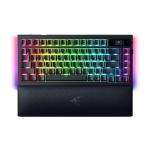 Razer BlackWidow V4 Pro 75% - Wireless Hot-Swappable Gaming Keyboard - OLED Display (Command Line, 4K Hz & Bluetooth Connection, Magnetic Wrist Support) US-Layout ISO | Black
