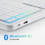 Clevetura 1 Mac | Touch On Keys & Gestures AI Keyboard | Bluetooth & USB-C | Low Profile Silent Scissor Keys | Interactive RGB | Aluminum Chassis | Compatible with Mac/iPad/AppleTV/VisionPro