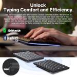 MP Mobile Pixels Tetra Wireless Ergonomic Keyboard, Split Keyboard with 8-inch Central Touchscreen, Modular Magnetic Design Foldable Bluetooth Keyboards, Customizable Shortcuts for Mac & Windows