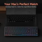 IQUNIX Magi96 Pro Low-Profile Mechanical Keyboard, Creamy Keyboard with Number Pad, Wireless 96% Layout with Media Controls, Full Aluminum, Hot-Swappable, RGB Backlit, VIA Customizable (White)