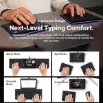 MP Mobile Pixels Tetra Wireless Ergonomic Keyboard, Split Keyboard with 8-inch Central Touchscreen, Modular Magnetic Design Foldable Bluetooth Keyboards, Customizable Shortcuts for Mac & Windows