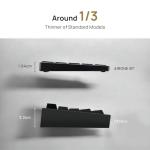 BAROCCOMiSTEL MiSTEL AIRONE BT Ultralight/Ultraslim Mechanical Keyboard, 65% Layout, Cherry MX ULP Switch, RGB Backlit, USB-C Cable, Windows/MacOS/iOS, Macro Support, Portabl, Black- Tactile