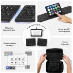 MP Mobile Pixels Tetra Wireless Ergonomic Keyboard, Split Keyboard with 8-inch Central Touchscreen, Modular Magnetic Design Foldable Bluetooth Keyboards, Customizable Shortcuts for Mac & Windows