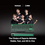 MelGeek MADE84 Pro Wired Gaming Keyboard, Magnetic Keyboard with Hall Effect, 75% Compact Rapid Trigger, Hot-Swappable, RGB Snap Tap & Adjustable Actuation, Online HIVE Custom (DF Green)